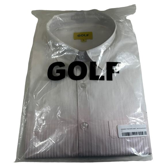 NWT Golf Wang Tyler The Creator Men's Gradient Pinstripe Button Up Shirt Large - Picture 1 of 6